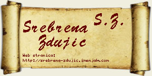 Srebrena Zdujić vizit kartica